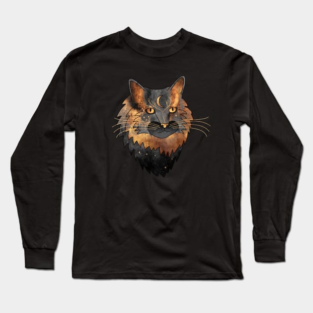 Moon Cat Long Sleeve T-Shirt by elisabethfredriksson